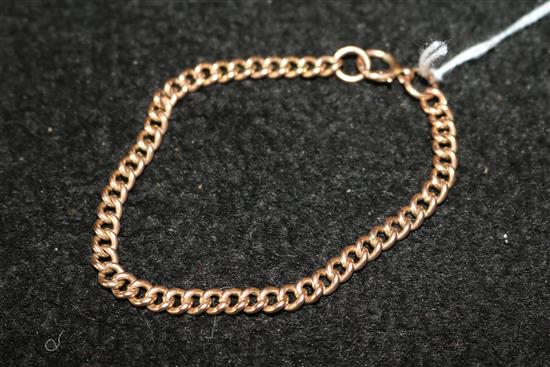 9ct gold curb-link bracelet